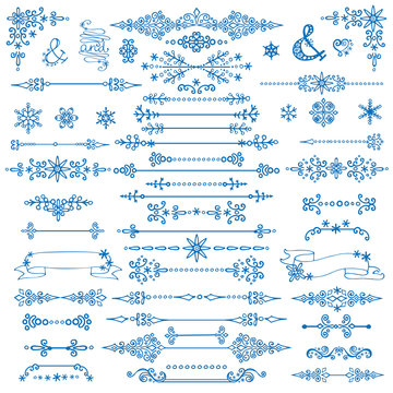 Winter decor,Divider bordes.Christmas,New Year set