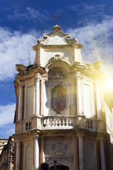 Obraz premium church Casa del Cavallo in historic centre of Siena, Tuscany, Italy