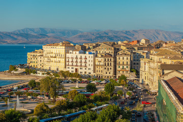 Fototapeta premium Aerial view on Corfu city