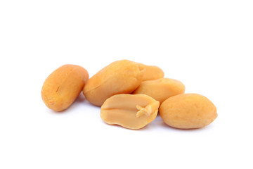 Roasted peanuts snack isolated on a white background