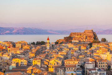 Fototapeta premium Aerial view on Corfu city