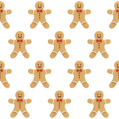 Fototapeta premium Gingerbread mans on a white background