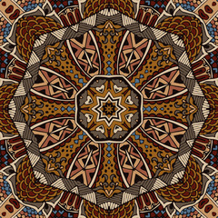 Folk indian ornamental seamless pattern