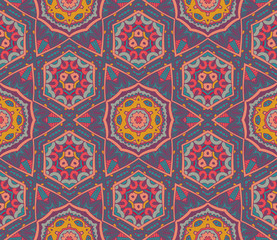 Abstract geometric colorful seamless pattern 