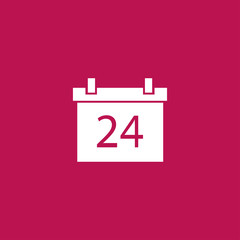 calendar 24 date, Thanksgiving day, twenty four icon vector illu