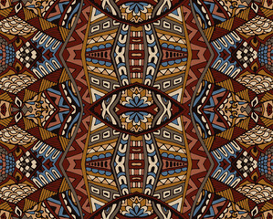ethnic geometric striped seamless tribal  pattern 