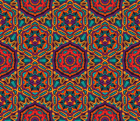 Abstract geometric mosaic seamless pattern 