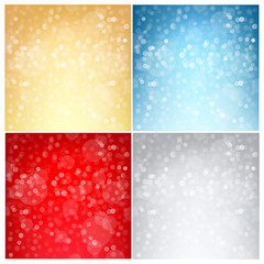 Golden, Silver, Blue and Red Abstract Square Banner