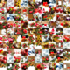collage of different photos of christmas decoration 
