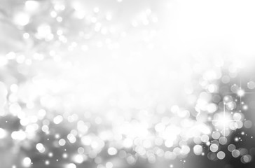 Abstract silver bokeh Christmas background