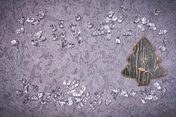 Christmas greeting card. Noel festive background. New year symbo