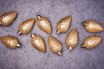 Christmas greeting card. Noel festive background. New year symbo