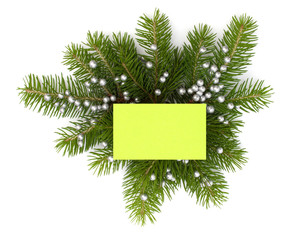 Fototapeta na wymiar Christmas decoration with greeting card