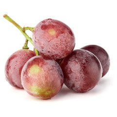 Red grape berry bunch isolated on white background cutout