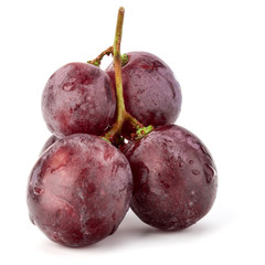 Red grape berry bunch isolated on white background cutout