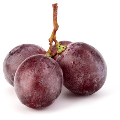 Red grape berry bunch isolated on white background cutout