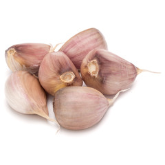 garlic cloves isolated on white background cutout