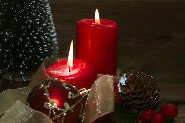 candles, decorating christmas