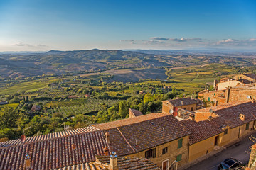 Obraz premium Montepulciano, Blick von der Stadtmauer
