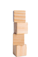 wooden blocks on a white background