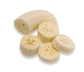 Bunch of bananas isolated on white background