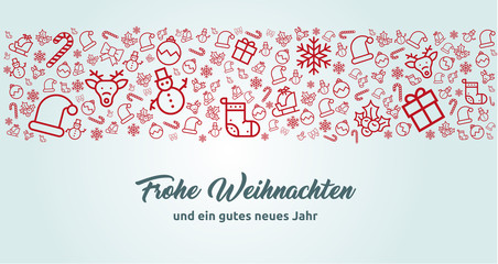 elegante Grußkarte für Weihnachten, Christmas, Xmas: modern und zeitlos, Design