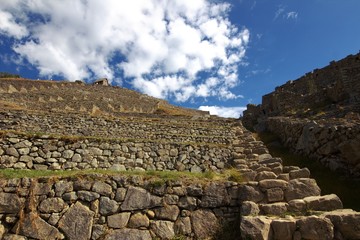 Fototapeta na wymiar The inca city of Machu Picchu in Peru 