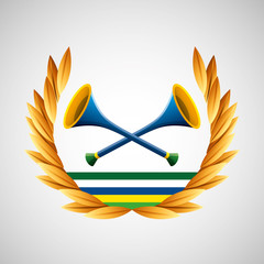 vuvuzela olympic games emblem vector illustration eps 10 © Gstudio