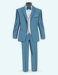 Formal suit, tuxedo for men
