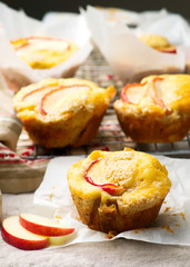 Fall Apple Muffins. style rustic