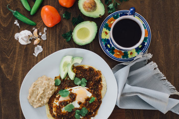 A typical mexican breakfast: Huevos Rancheros