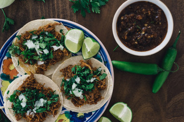A typical mexican food: tacos