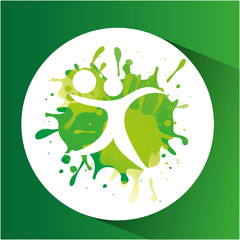 volleyball symbol label laurel wreaths vector illustration eps 10