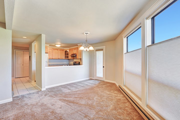 Empty apartment interior with freshly painted walls