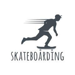 Set of skateboarding labels, badges and design elements