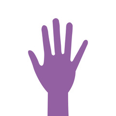 hand human silhouette icon vector illustration design