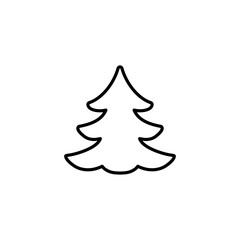 fir spruce pine tree wood christmas xmas decorating outline thin