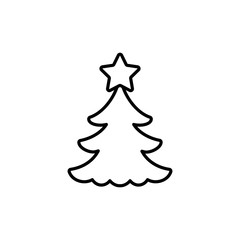 fir spruce pine tree wood christmas xmas decorating outline thin