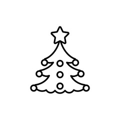 fir spruce pine tree wood christmas xmas decorating outline thin