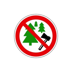 STOP! Vector. No Christmas tree. The icon with a red contour on a white background. For any use. Vector illustration.