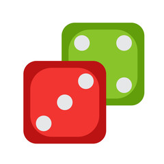Illustration of dice in flat style.