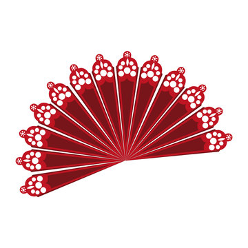 Fan Flamenco Accesory Icon Vector Illustration Design