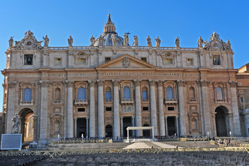 Fototapeta na wymiar Roma, Città del Vaticano - la Basilica di San Pietro