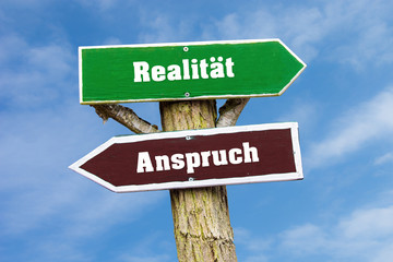 Fototapeta premium Schild 127 - Realität