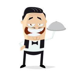 funny cartoon waiter clipart
