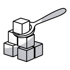 Sugar cube icon. Dessert sweet candy food and organic theme. Isolated design. Vector illustration