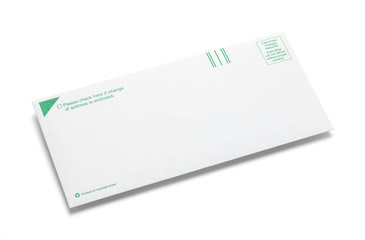 Green and White Envelope
