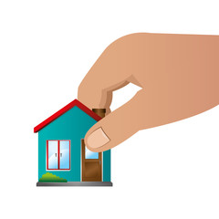 Fototapeta na wymiar house real estate emblem vector illustration design