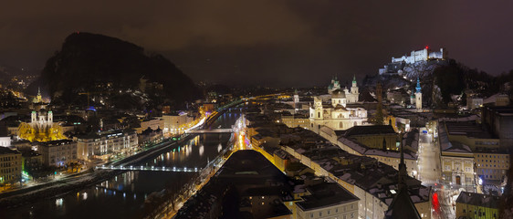 Salzburg Austria at winter