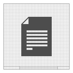 Flat paper cut style icon of text searching